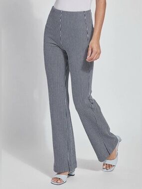 NWT Lysse Denim Trouser Pattern Indigo Pinstripe Large